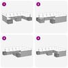 vidaXL Garten-Sofa-Set mit Speicher 11 pcs Beige Poly Rattan