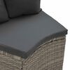 vidaXL 2-tlg. Garten-Sofagarnitur mit Auflagen Poly Rattan Grau