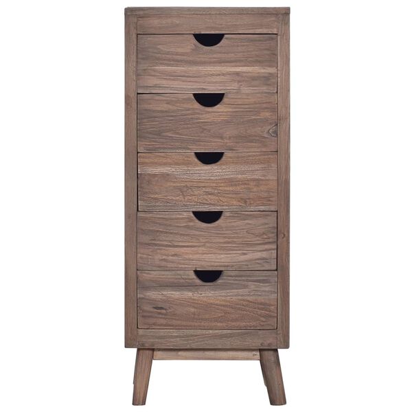 vidaXL Sideboard mit 5 Schubladen 40x30x100 cm Teak Massivholz