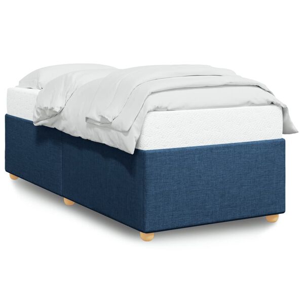 vidaXL Bettgestell ohne Matratze Blau 90x200 cm Stoff