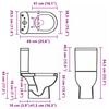 vidaXL Keramik-Toilette Abgang Horizontal Wei&szlig;