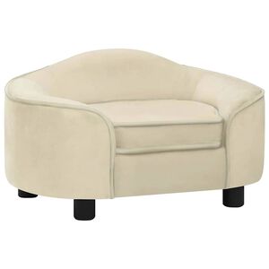 vidaXL Hundesofa Creme 67x47x36 cm Pl&uuml;sch