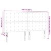 vidaXL LED Kopfteil Schwarz 160x5x118/128 cm Samt