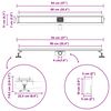 vidaXL Duschabfluss mit Glash&uuml;lle und 360&deg; Siphon Silber 90 cm