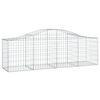 vidaXL Gabionen mit Hochbogen 30 Stk. 200x50x60/80 cm Verzinktes Eisen
