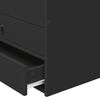 vidaXL Tagesbett mit Schubladen Schwarz 100 x 200 cm Holzwerkstoff
