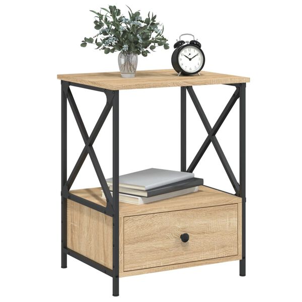 vidaXL Nachttisch Sonoma-Eiche 50x41x65 cm Holzwerkstoff