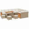 vidaXL Gartensofa-set 14 Stk. 10-Sitzanzahl Beige und Creme