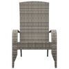 vidaXL Adirondack-Gartenstuhl Grau Poly Rattan