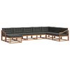 vidaXL Outdoor-Sofagarnitur 8 Stk. Natur und Anthrazit