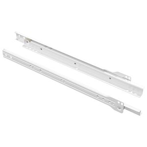 vidaXL Schubladenschiene 2 pcs Wei&szlig; 350 mm Stahl