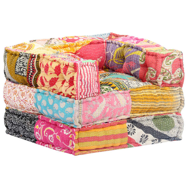vidaXL Modularer Pouf Patchwork Stoff
