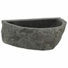 vidaXL Wandmontiertes Waschbecken Grau 37 x 30 x 12 cm Flussstein