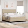 vidaXL Boxspringbett Hellgrau und Wei&szlig; 203 x 180 x 128 cm Cordstoff