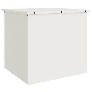 vidaXL Au&szlig;enlagerbox Wei&szlig; 55 x 50,5 x 50 cm Stahl