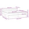 vidaXL Boxspringbett mit Matratzen Hellgrau 180x210 cm Samt
