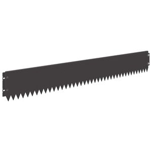 vidaXL Rasenkante 10 stk. 103 x 15 cm Stahl Schwarz