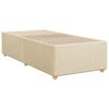 vidaXL Boxspringbett mit Matratze Creme 100x200 cm Stoff