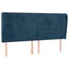 vidaXL Kopfteil mit Ohren Dunkelblau 163x23x118/128 cm Samt