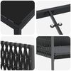 vidaXL Garten Essgruppe 5 pcs Schwarz und Grau PE-Rattan