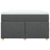 vidaXL Boxspringbett mit Matratze Dunkelgrau 120x200 cm Stoff