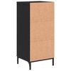 vidaXL Badezimmerschrank mit Schubladen Schwarz 39,5 x 36 x 88 cm