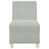 vidaXL Modulares Armfreies Sofa 3 pcs Hellgrau 55 x 74 x 82 cm Samt