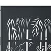 vidaXL Gartentor Anthrazit 100x150 cm Stahl Bambus-Design