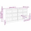 vidaXL Sideboards 2 pcs Schwarz Eichen-Optik 70 x 35,5 x 67,5 cm