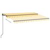 vidaXL Markise Manuell Einziehbar 350x250 cm Gelb und Wei&szlig;