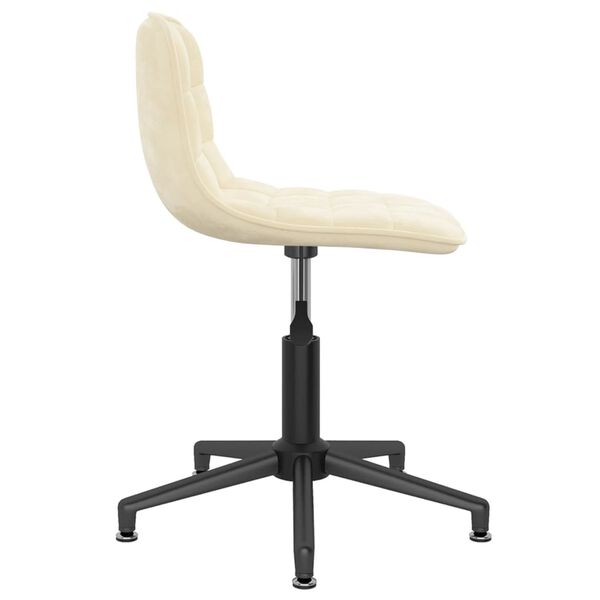 vidaXL Esszimmerst&uuml;hle 4 Stk. Drehbar Creme Samt