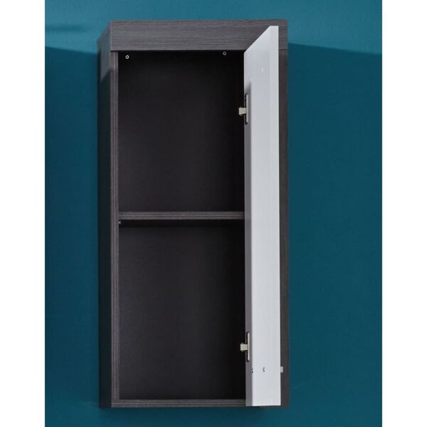 Trendteam Wandschrank Miami Wei&szlig; und Rauchsilbern