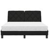 vidaXL Bett mit Matratze Schwarz 120x200 cm Stoff