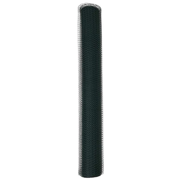 vidaXL Hexagonzaun Gr&uuml;n 1 x 10 m PVC