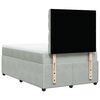 vidaXL Boxspringbett mit Matratze Hellgrau 120x190 cm Samt
