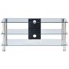 vidaXL TV-Tisch Transparent 90 x 40 x 40 cm Geh&auml;rtetes Glas