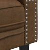 vidaXL Chesterfield-Sofa 2-Sitzer Braun Kunstleder in Wildleder-Optik