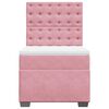 vidaXL Boxspringbett mit Matratze Rosa 100x200 cm Samt