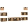 vidaXL TV-Schrankset Wandmontiert 8 pcs Artisan-Eiche Holzwerkstoff
