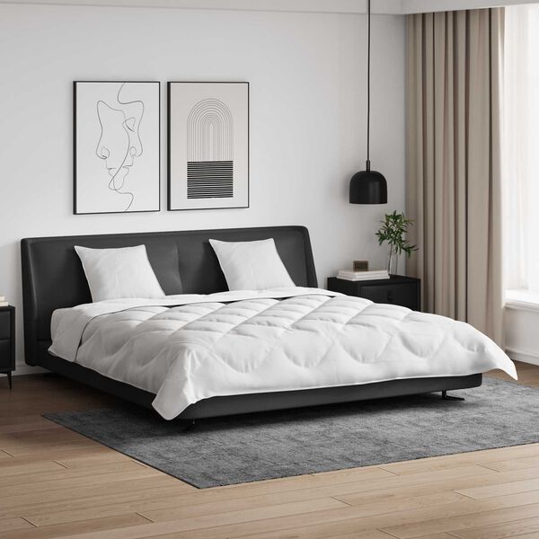 vidaXL Decke mit Kissen mit Kissen 3 pcs Wei&szlig; Mikrofaser