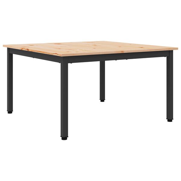 vidaXL Couchtisch Natur 80 x 80 x 45 cm Massives Kiefernholz