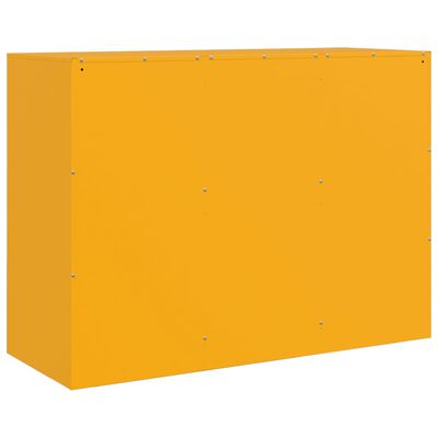 vidaXL Sideboard Senfgelb 99x39x73 cm Stahl