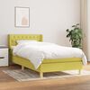 vidaXL Boxspringbett mit Matratze Gr&uuml;n 100x200 cm Stoff
