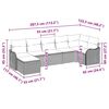 vidaXL Gartensofa-set Schwarz Poly-Rattan