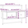 vidaXL TV-Wandschrank Braun Eiche 60,5x30x51 cm Holzwerkstoff