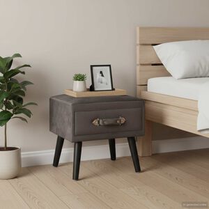 vidaXL Nachttisch Grau 40x35x40 Samt