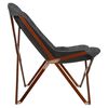 Lesli Living Butterfly-Stuhl 73x85x95 cm Grau und Braun