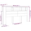 vidaXL Kopfteil mit Ablagen Hochglanz-Wei&szlig; 200x18,5x104,5 cm