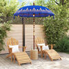 vidaXL Balinesischer Sonnenschirm Blau 185 x 185 x 260 cm
