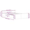 vidaXL Bettgestell mit Kopf- und Fu&szlig;teil Braun Eiche-Optik 140x190 cm